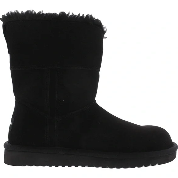 Koolaburra By UGG Aribel Short Boots Women Size 8 US Black Suede Wool - Picture 2 of 9